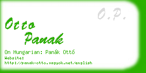 otto panak business card